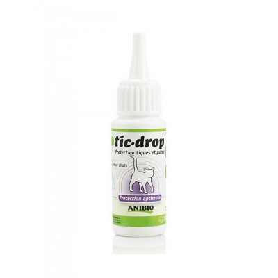 Protection contre Tiques et Puces pour Chat Tic-Drop ANIBIO