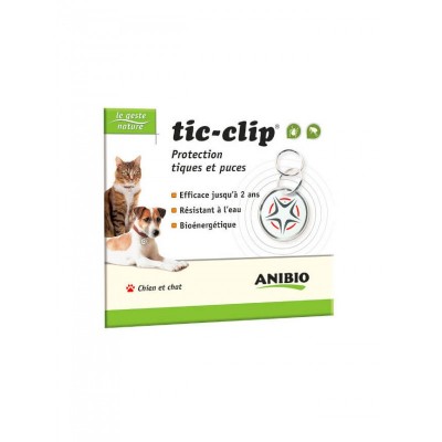 Médaille Antiparasite Tic-clip pour Chien et Chat ANIBIO