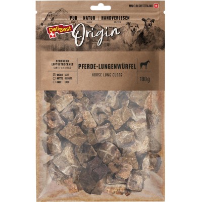 Cubes de Poumons de Cheval pour Chien - DeliBest Origin