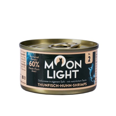 Alimentation Humide pour Chat au Thon, Poulet & Crevettes - Moonlight n°2