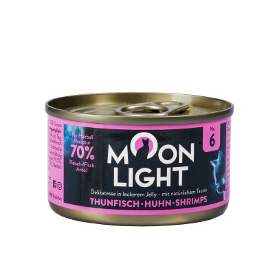 Alimentation Humide pour Chat au Thon, Poulet & Crevettes en gelée - Moonlight n°6